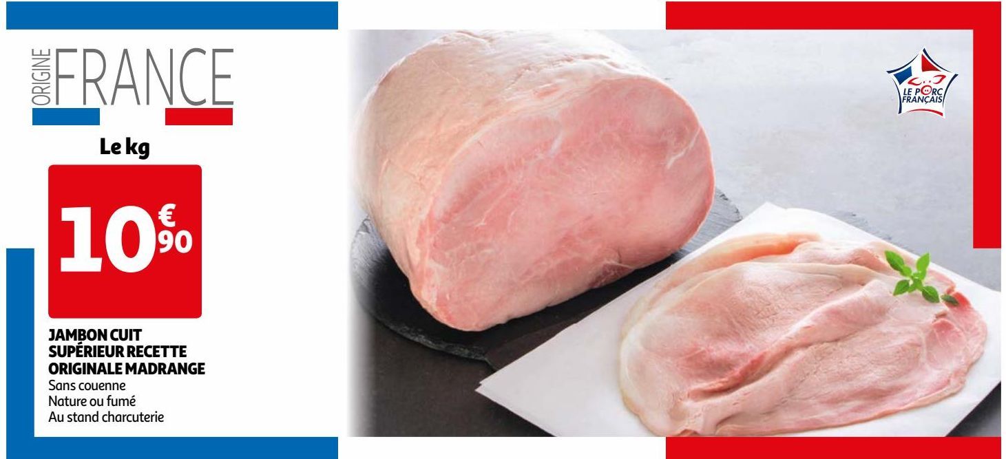 JAMBON CUIT SUPÉRIEUR RECETTE ORIGINALE MADRANGE