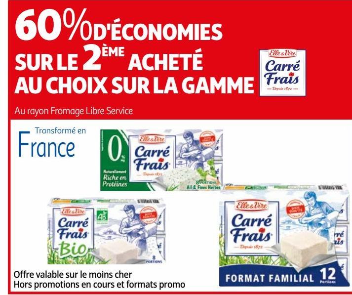 60%D'ÉCONOMIES SUR LE 2ÈME ACHETÉ AU CHOIX SUR LA GAMME