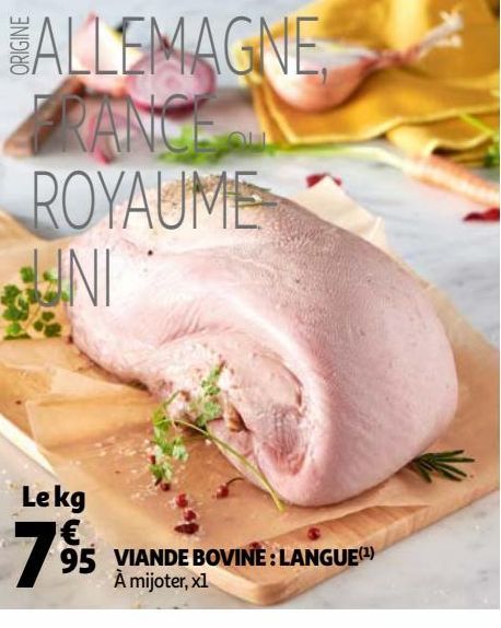 VIANDE BOVINE : LANGUE