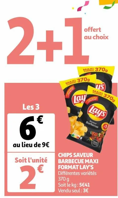 chips saveur barbecue maxi format lay's