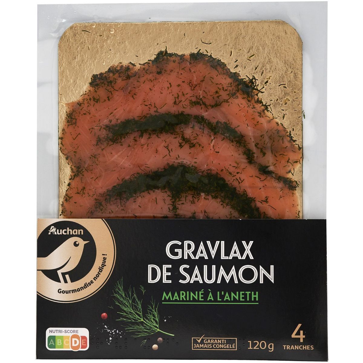 GRAVLAX DE SAUMON AUCHAN GOURMET