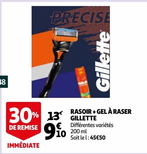 RASOIR + GEL À RASER GILLETTE