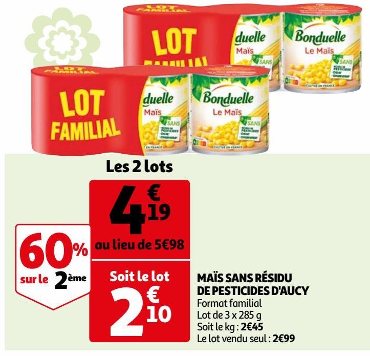 MAÏS SANS RÉSIDU DE PESTICIDES D'AUCY