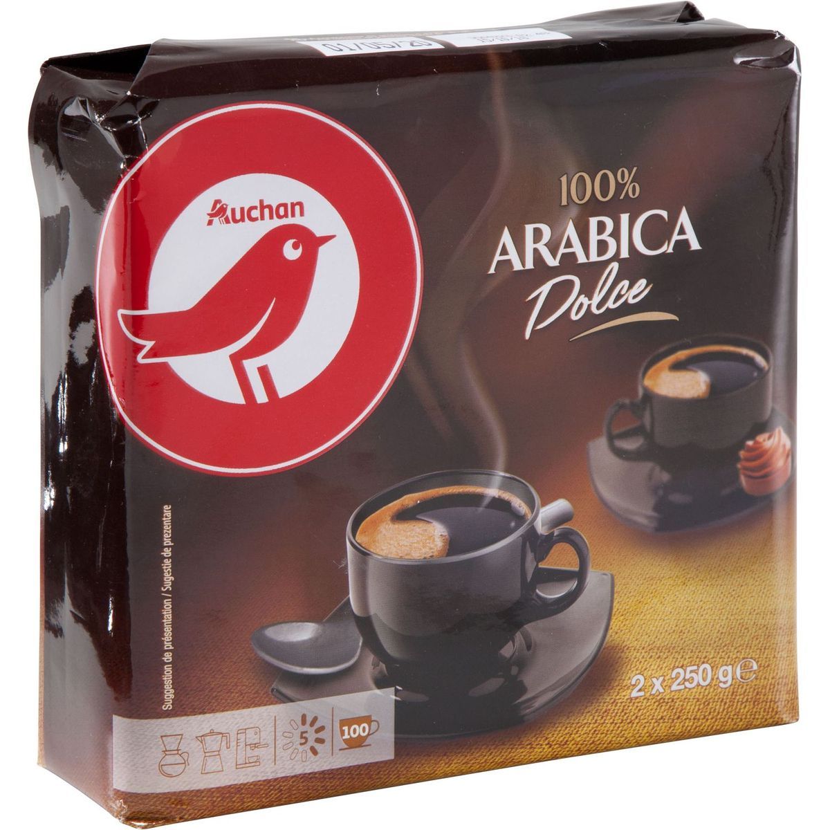 CAFÉ MOULU 100% ARABICA AUCHAN