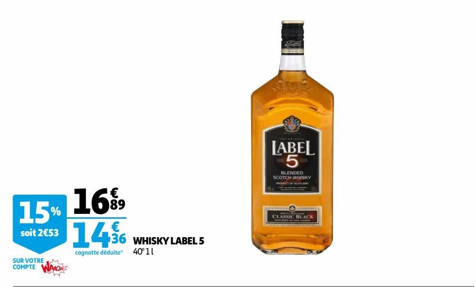 WHISKY LABEL 5