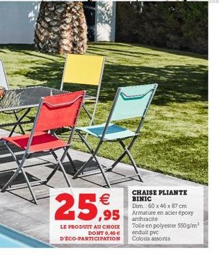 chaise pliante