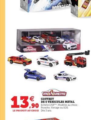 S.O.S. BIFTRACK  MAJORETTE  COFFRET  DE S VEHICULES METAL