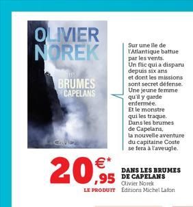 OLIVIER NOREK  LES  BRUMES CAPELANS  CON  20,95  *