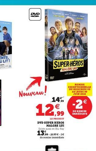 DVD  SON  ERINEN  TA  SUPER HEROS  MALGRE LLE  MNEAK  REMISE EXCEPTIONNELLE DU MERCREDI OS AU JEUDI 09 JUIN 2022  -2  DE REMISE IMMÉDIATE