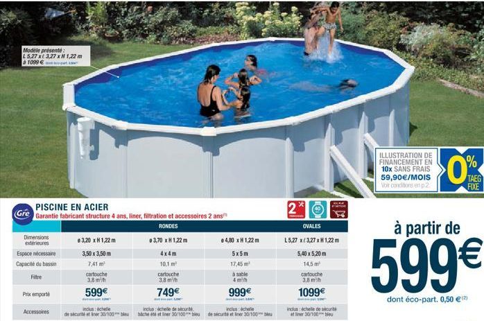 piscine en acier 3M