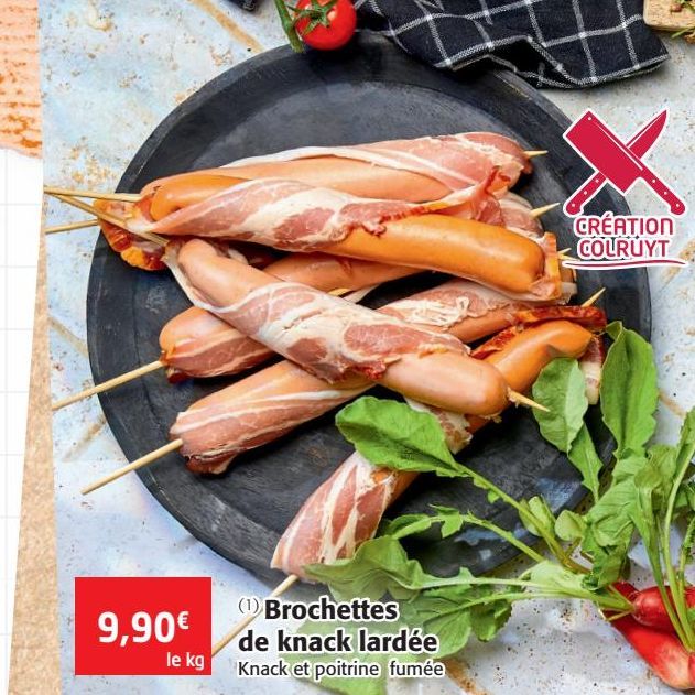 BROCHETTES DE KNACK LARDEE