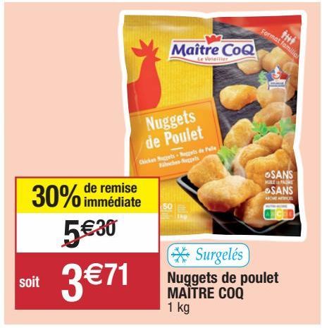 nuggets de poulet Maître Coq