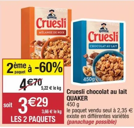 céréales quaker