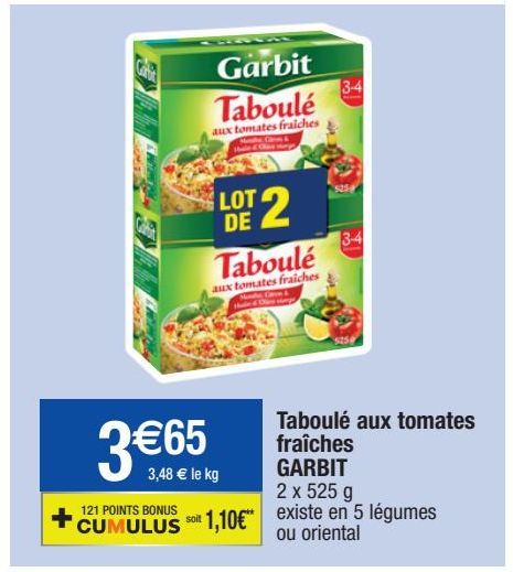 plats préparés Garbit