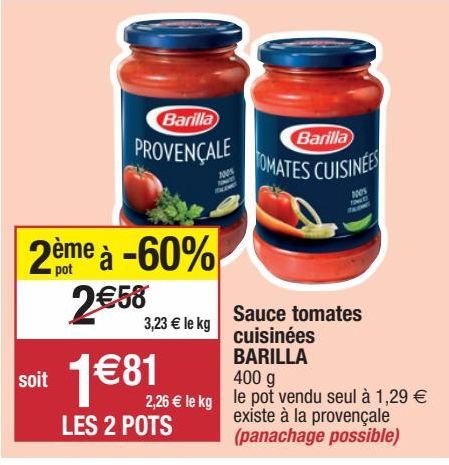 sauce tomate Barilla