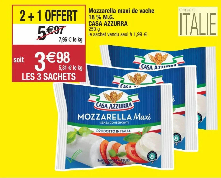 mozzarella casa azzurra