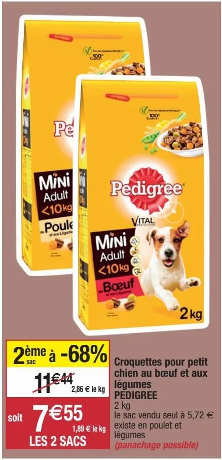 croquettes pour chien pedigree