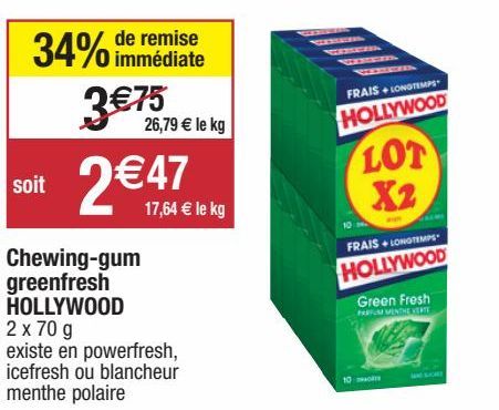 chewing-gums Hollywood