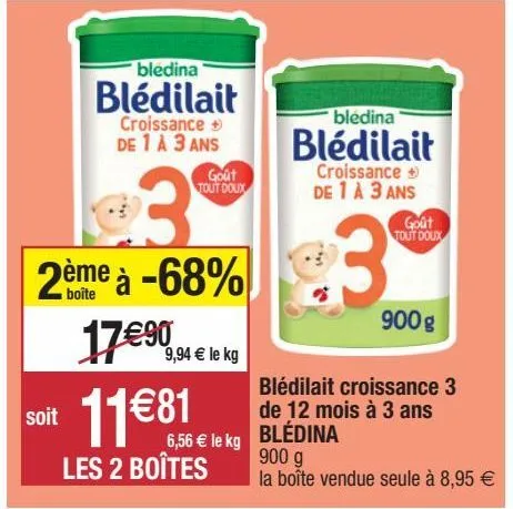 lait de croissance blédina