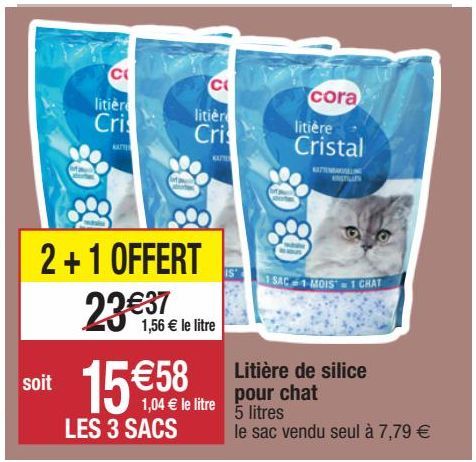 litière pour chats Cora