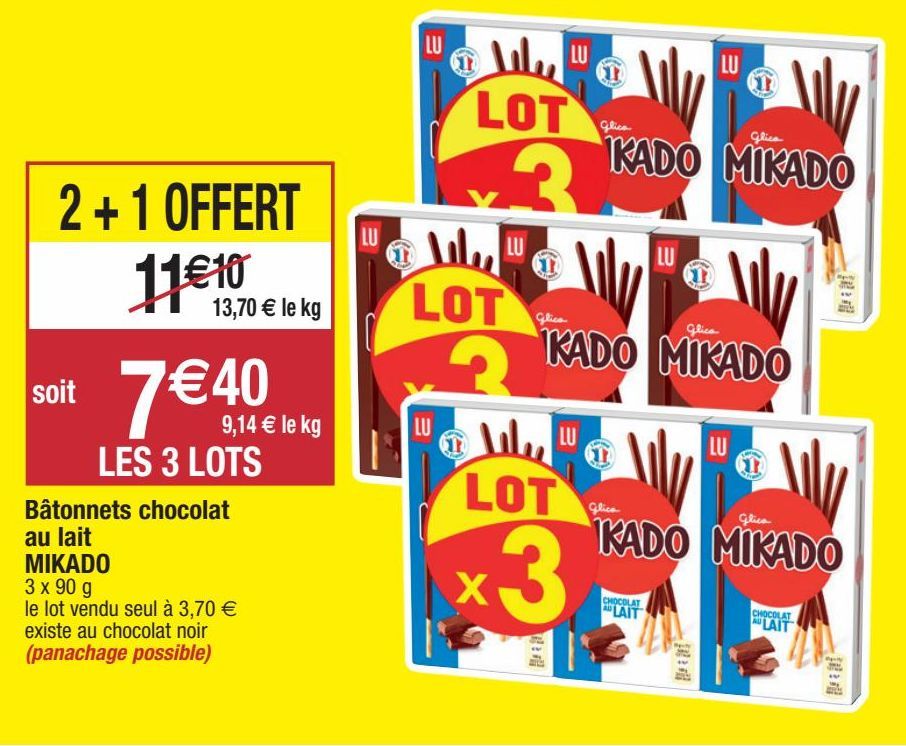 chocolat au lait Mikado