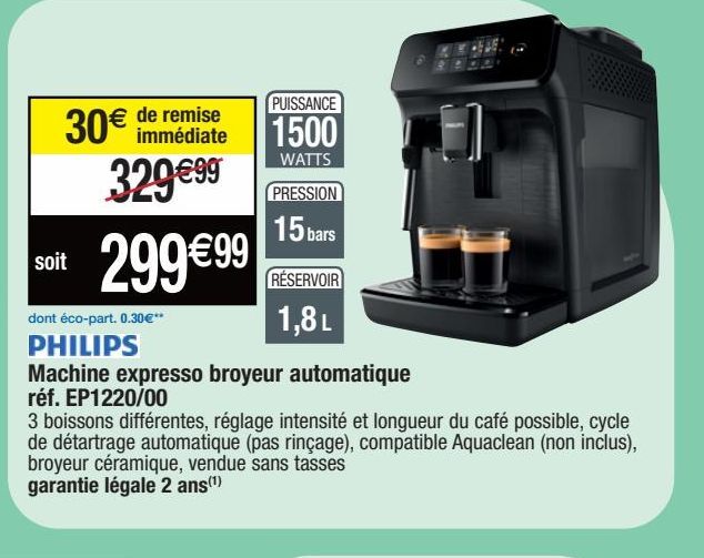 Philips Machine expresso broyeur automatique réf.EP1220/00
