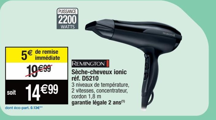 Remington Sèche-cheveux ionic réf.D5210