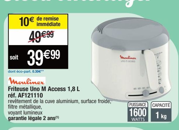 Moulinex Friteuse Uno M Access 1.8 L réf.AF121110