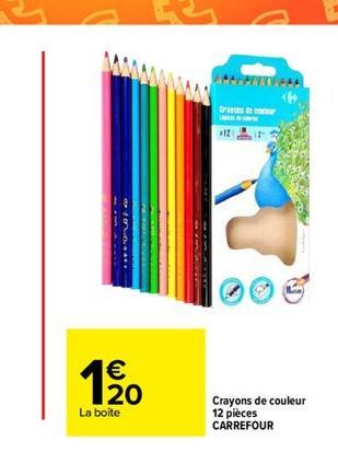 100 A  12/20    La boîte  w....m  ALLY S  (  Crayons deur  *12  Crayons de couleur 12 pièces CARREFOUR