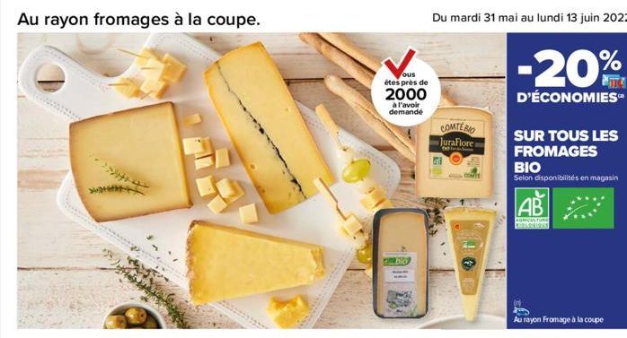 Au rayon fromages à la coupe.  ous étes près de  2000  à l'avoir demandé  bio  COMTEBIO JuraFlorea