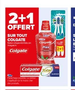 Colgate  Plax  ORIGINAL  Colgate Total  2+1