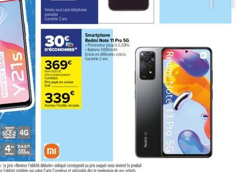 ??  Smartphone  Redmi Note 11 Pro 5G Processeur jusqu'à 2,2GHz  Batterie 5000 mAh Existe en différents coloris Garantie 2 ans  Redmi  Redmi Note 11 Pro 5G