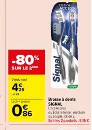 -80%  SUR LE 2  Vendu se  4999  Le lot  Le 2 produt  E3  Signal