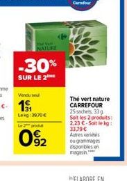 thé vert Carrefour