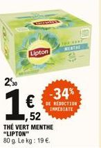 thé vert Lipton