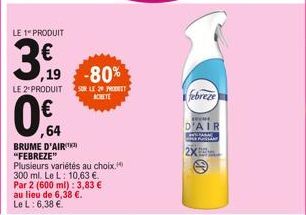 -80%  SOR LE 29 PRODUIT ACHETE  febreze  www  D'AIR  WAM  PAN