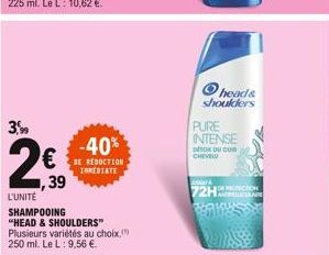   PURE INTENSE  DETOX DU COR CHEVELU  72H  ECTION