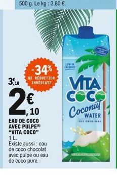 LOWIN CALORIES  VITA COCO  Coconut  WATER