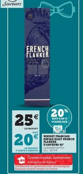 cuties  erench flanker  jingle maly sy  20%  soit 5,00  versés sur  whisky francais