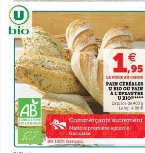 U bío  AB  AGRICULTURE BIOLOGIQUE