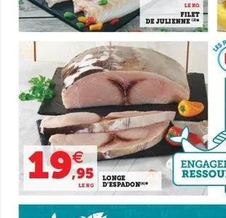 longe le kg d'espadon  de julienne (