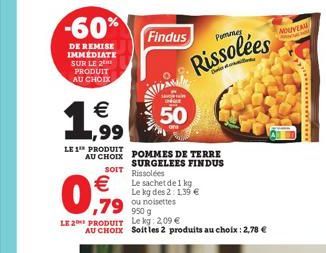 SOIT Rissolées Le sachet de 1 kg Le kg des 2: 1,39   79 noisettes  NOUVEAU  ****GARAA