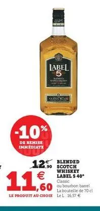 label 5  mendo  blended  12.90 scotch 