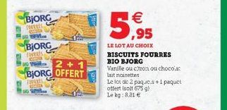 biscuits fourrés Bjorg