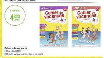 cahier de vacances