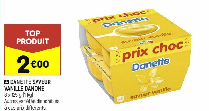 Danette saveur vanille Danone