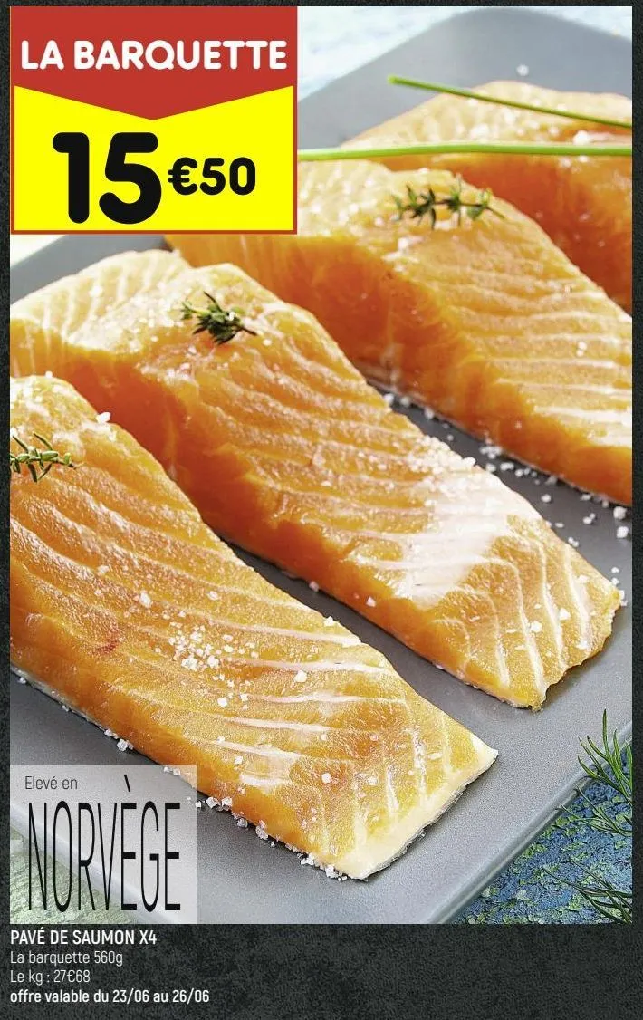 pavé de saumon x4