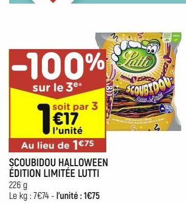 scoubidou halloween édition limitée Lutti