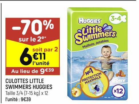 culotte little swimmers Huggies