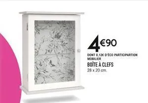 490  dont 0,12 d'éco participartion  mobilier  boîte à clefs 28 x 20 cm